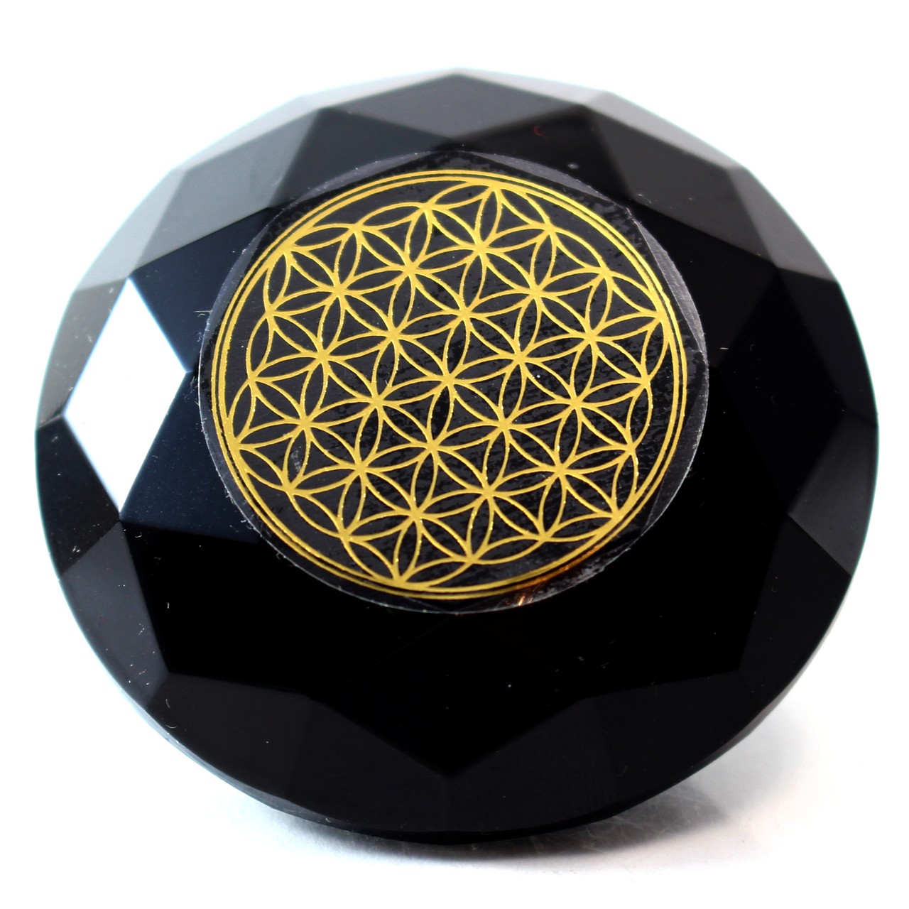 Tachyonen Glas Diamant  Akasha Blume des Lebens schwarz 45 Energie Heilige Geometrie