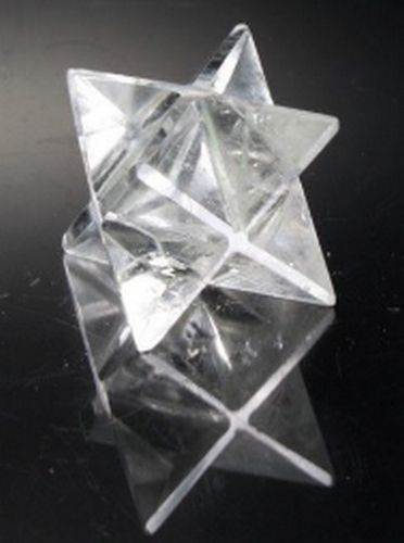 Merkaba Bergkristall Stern Groß 35 mm Edelstein