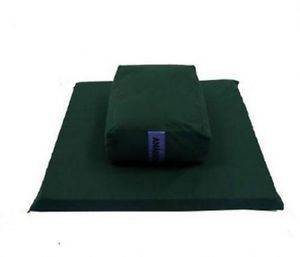 Meditationskissen rechteckig Chakra 4, Anahata - grün Matte Yogamatte XL Set Yogakissen Buchweizenfü