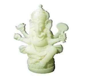 Ganesh Ganesha Figur Alabaster 12,5 cm weiss