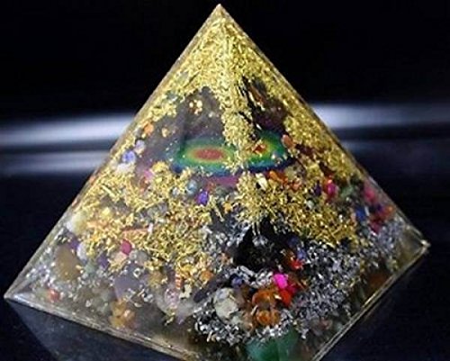 Orpanit® Orgonit 7 Chakra "Flower of Life" Pyramide XL