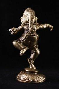 Ganesh Ganesha Figur tanzend aus Messing ca. 9 - 10 cm