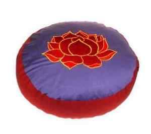 Meditationskissen Lotus violett / rot XL Yogakissen Buchweizenfüllung – Yoga Sitzkissen