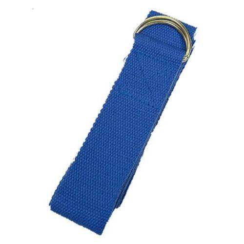 Yogagurt D-Ring Schnalle blau Baumwolle 183 x 4cm